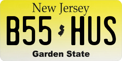 NJ license plate B55HUS