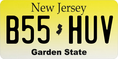 NJ license plate B55HUV