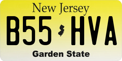 NJ license plate B55HVA
