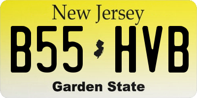 NJ license plate B55HVB