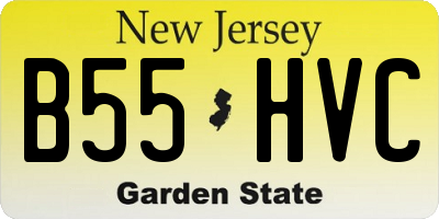 NJ license plate B55HVC