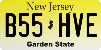 NJ license plate B55HVE