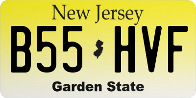 NJ license plate B55HVF