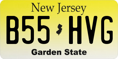 NJ license plate B55HVG