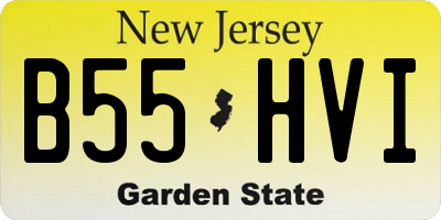 NJ license plate B55HVI