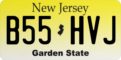 NJ license plate B55HVJ
