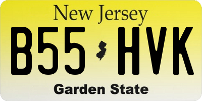 NJ license plate B55HVK