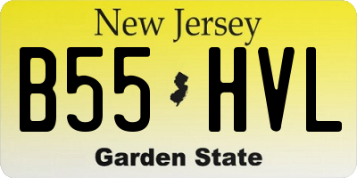 NJ license plate B55HVL