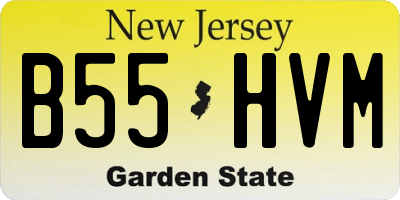 NJ license plate B55HVM