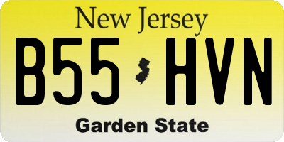 NJ license plate B55HVN