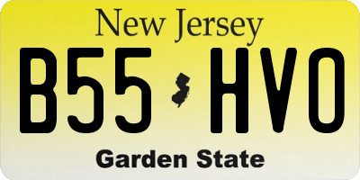 NJ license plate B55HVO