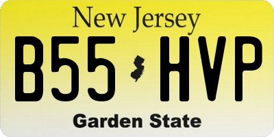NJ license plate B55HVP