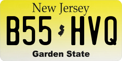 NJ license plate B55HVQ