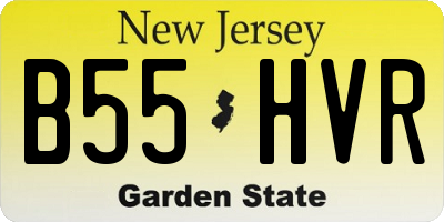NJ license plate B55HVR