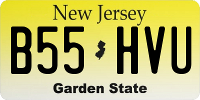 NJ license plate B55HVU