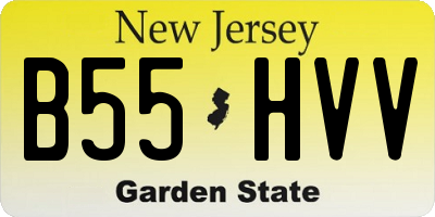 NJ license plate B55HVV