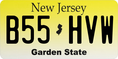 NJ license plate B55HVW