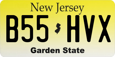 NJ license plate B55HVX