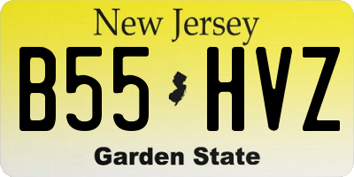 NJ license plate B55HVZ
