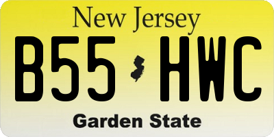 NJ license plate B55HWC