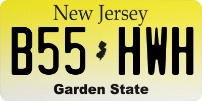 NJ license plate B55HWH