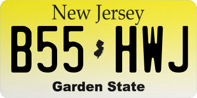 NJ license plate B55HWJ