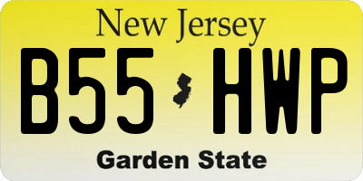 NJ license plate B55HWP