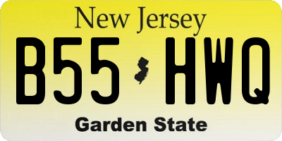 NJ license plate B55HWQ