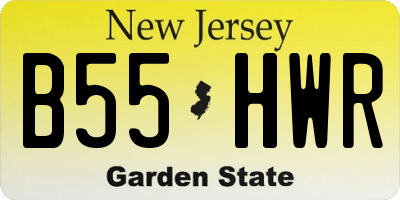 NJ license plate B55HWR