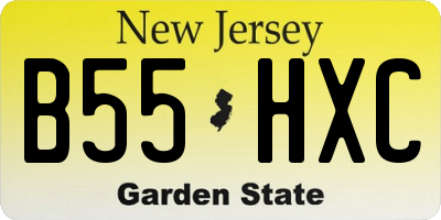 NJ license plate B55HXC