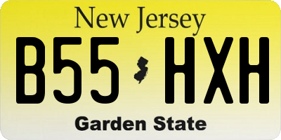 NJ license plate B55HXH