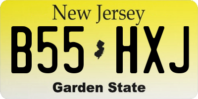 NJ license plate B55HXJ