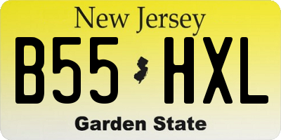 NJ license plate B55HXL