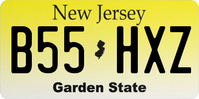 NJ license plate B55HXZ