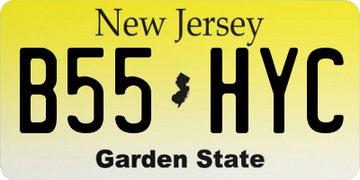 NJ license plate B55HYC