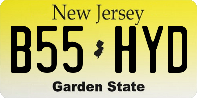 NJ license plate B55HYD