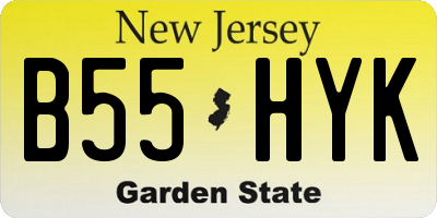 NJ license plate B55HYK