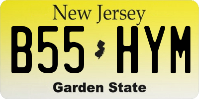 NJ license plate B55HYM