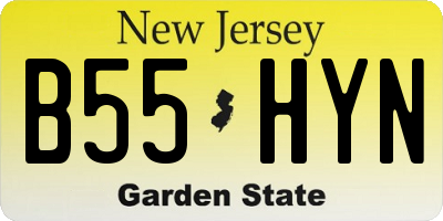 NJ license plate B55HYN