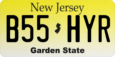 NJ license plate B55HYR