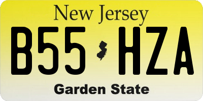 NJ license plate B55HZA