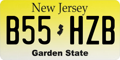 NJ license plate B55HZB