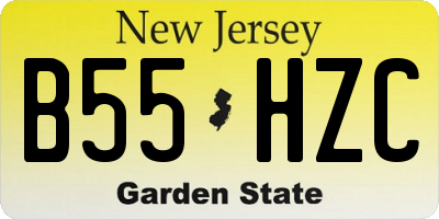 NJ license plate B55HZC