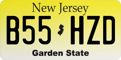 NJ license plate B55HZD
