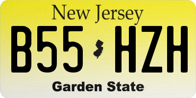NJ license plate B55HZH