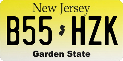 NJ license plate B55HZK