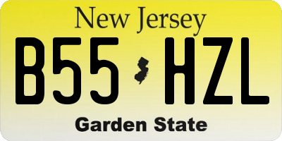 NJ license plate B55HZL