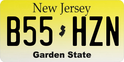 NJ license plate B55HZN