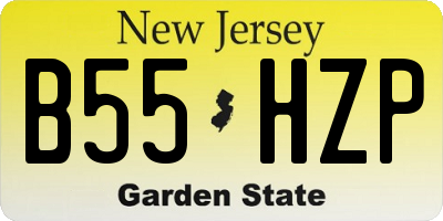 NJ license plate B55HZP