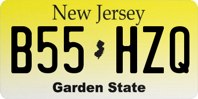 NJ license plate B55HZQ
